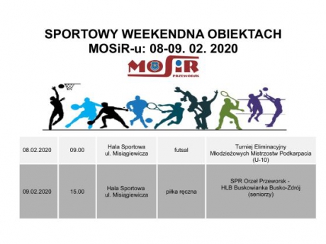 Sportowy weekend na obiektach MOSiR-u 08-09. 02. 2020