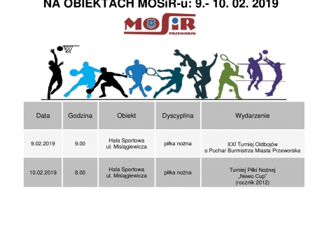 Sportowy weekend na obiektach MOSiR-u 9-10. 02. 2019