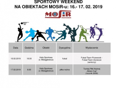 Sportowy weekend na obiektach MOSiR-u 16-17. 02. 2019