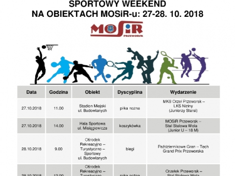 Sportowy weekend na obiektach MOSiR-u 27-28. 10. 2018